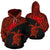 Samoa Hoodie Samoa Turtle Mermaid Polynesian Tattoo Red Unisex Black - Polynesian Pride