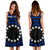 Cook Island Personalised Midi Dress - Seal With Polynesian Tattoo Style ( Blue) - Polynesian Pride