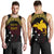 Papua New Guinea Custom Personalised Men's Tank Top - Erudite Eye Black - Gold - Polynesian Pride