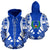 Pohnpei All Over Zip up Hoodie Blue Tattoo Style Unisex Blue White - Polynesian Pride