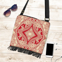 Polynesian Tribal Crossbody Boho Handbag Red Pattern - Polynesian Pride