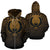Pohnpei All Over Zip up Hoodie Lift up Gold Unisex Gold - Polynesian Pride