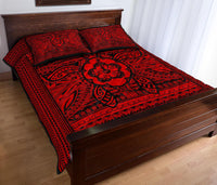Hawaii Polyensian Turtle Quilt Bed Set Red - Polynesian Pride