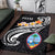 Guam Area Rug - Guam Seal Polynesian Patterns Plumeria (Black) Black - Polynesian Pride