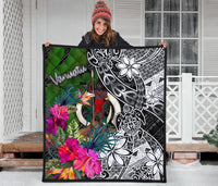 Vanuatu Premium Quilt - Turtle Plumeria Banana Leaf - Polynesian Pride