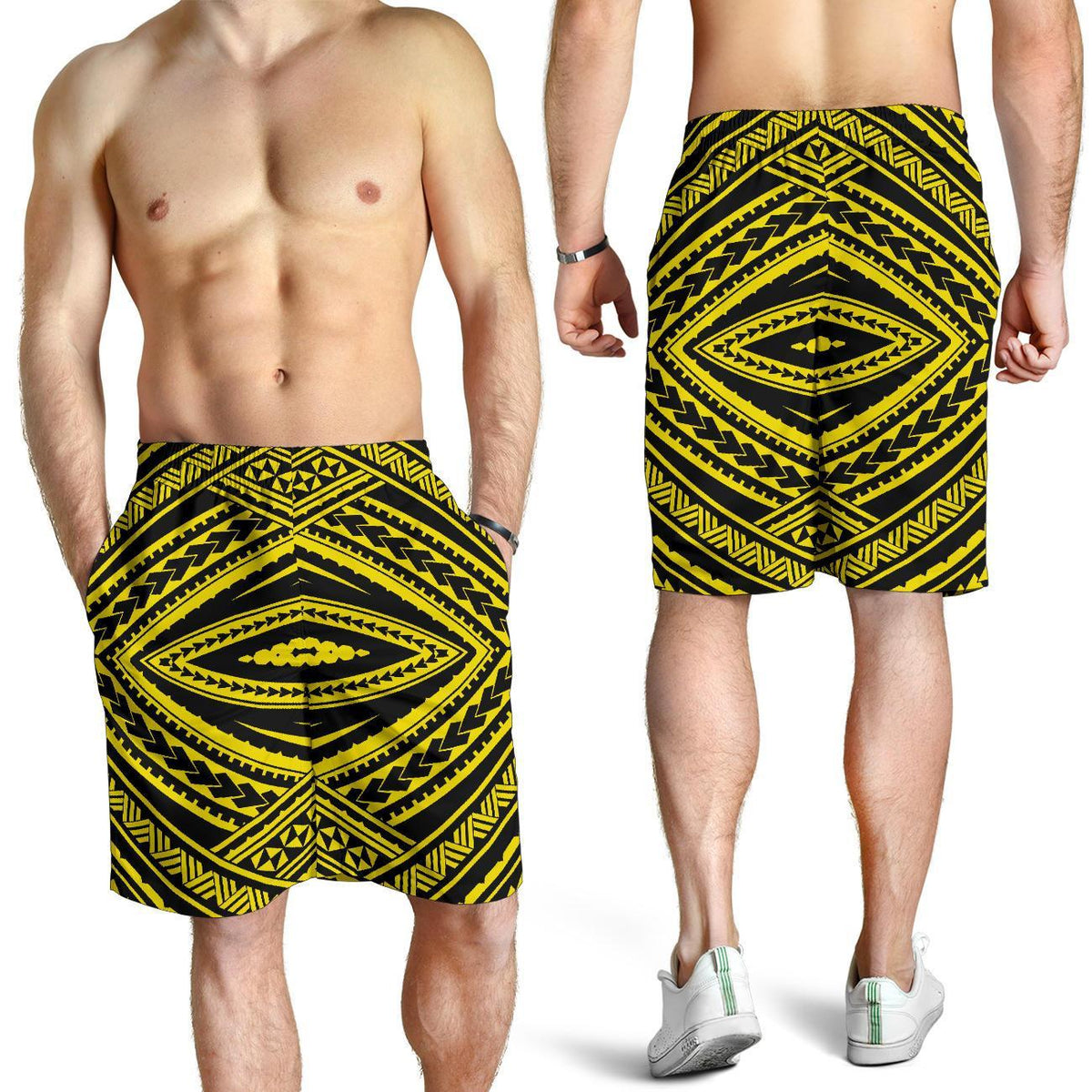 Polynesian Tatau Yellow Men's Short - Polynesian Pride