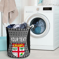Fiji Custom Personalised Laundry Basket - Tapa Pattern Sport Style - Polynesian Pride
