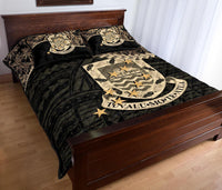 Tuvalu Polynesian Quilt Bed Set Golden Coconut - Polynesian Pride