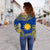 Nauru Flag Polynesian Chief Women's Off Shoulder Sweater - Polynesian Pride
