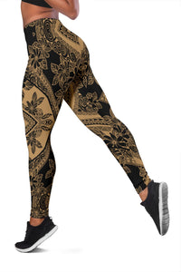 Polynesian Plumeria Mix Gray Hawaii Women's Leggings AH - Polynesian Pride