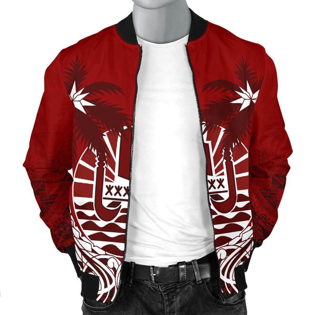 Tahiti Polynesian Coconut Men's Bomber Jacket - Polynesian Pride