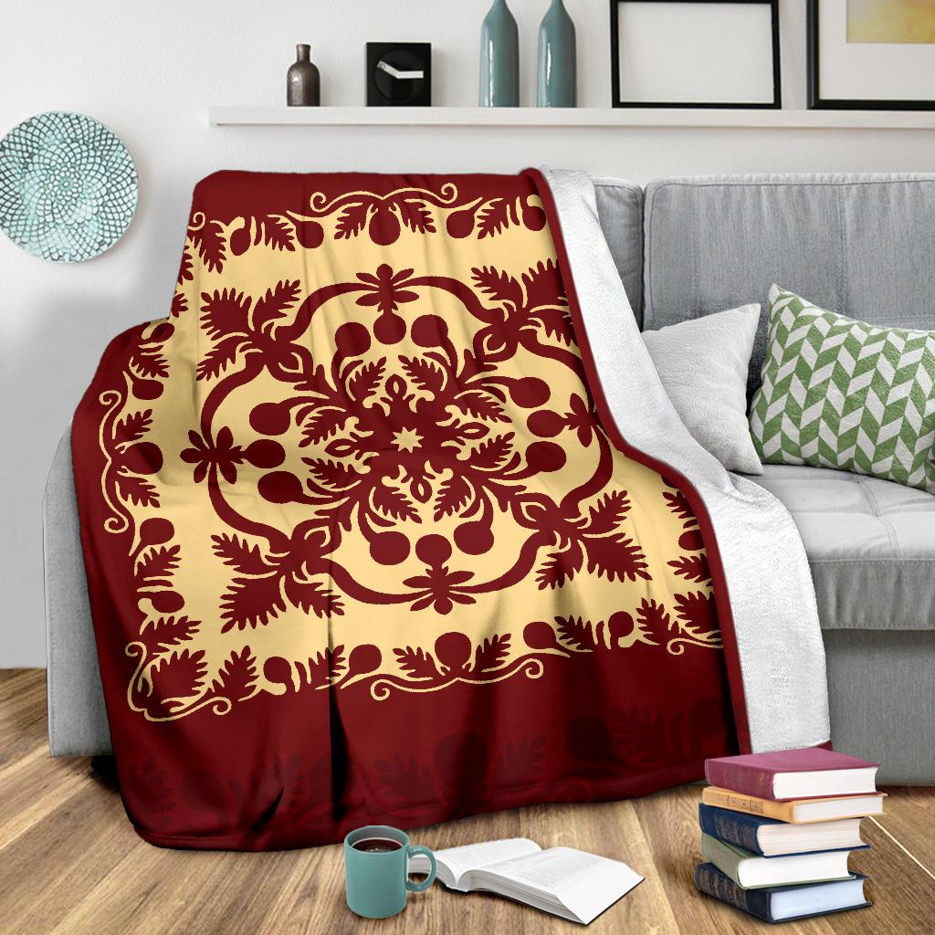 Hawaiian Quilt Royal Premium Blanket - Polynesian Pride