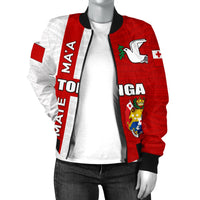 Tonga Rugby Women Bomber Jacket Mate Ma'a - Polynesian Pride