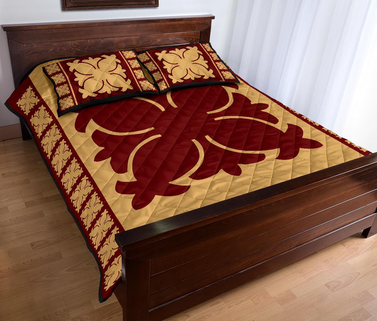 Hawaiian Quilt Pattern Quilt Bed Set - Polynesian Pride