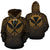 Kanaka Maoli All Over Hoodie Lift up Gold Unisex Gold - Polynesian Pride