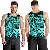 Polynesian Hawaii Men's Tank Top - Kanaka Maoli Blue Turtle - Polynesian Pride
