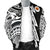 Polynesian Guinea Men's Bomber Jacket - Moana Maui Tattoo With Coat Of Arm Guinea White - Polynesian Pride
