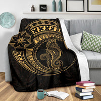 Seahorse Polynesian Blanket - Polynesian Tattoo Gold - Polynesian Pride
