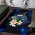 Samoa Polynesian Area Rug - Turtle With Plumeria Flowers - Polynesian Pride