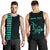 Hawaii Kakau Polynesian Hammerhead Shark Personalized Men's Tank Top - Turquoise Turquoise - Polynesian Pride