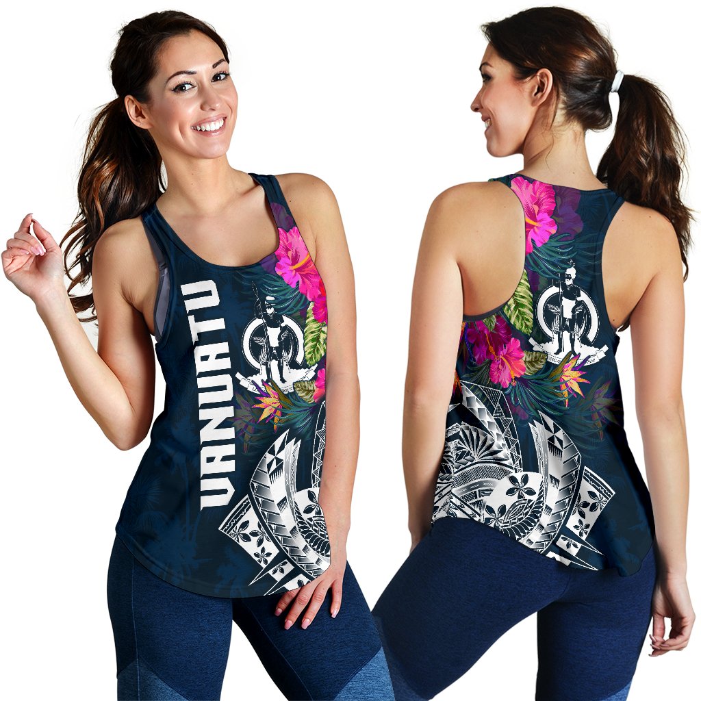 Vanuatu Polynesian Women's Racerback Tank - Summer Vibes - Polynesian Pride