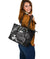Samoa Leather Tote Bag - White Shark Polynesian Tattoo - Polynesian Pride