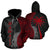 Polynesian Hawaii Zip up Hoodie Coconut Tree Red Unisex Red - Polynesian Pride