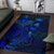 Samoa Area Rugs Turtle Hibiscus Blue - Polynesian Pride