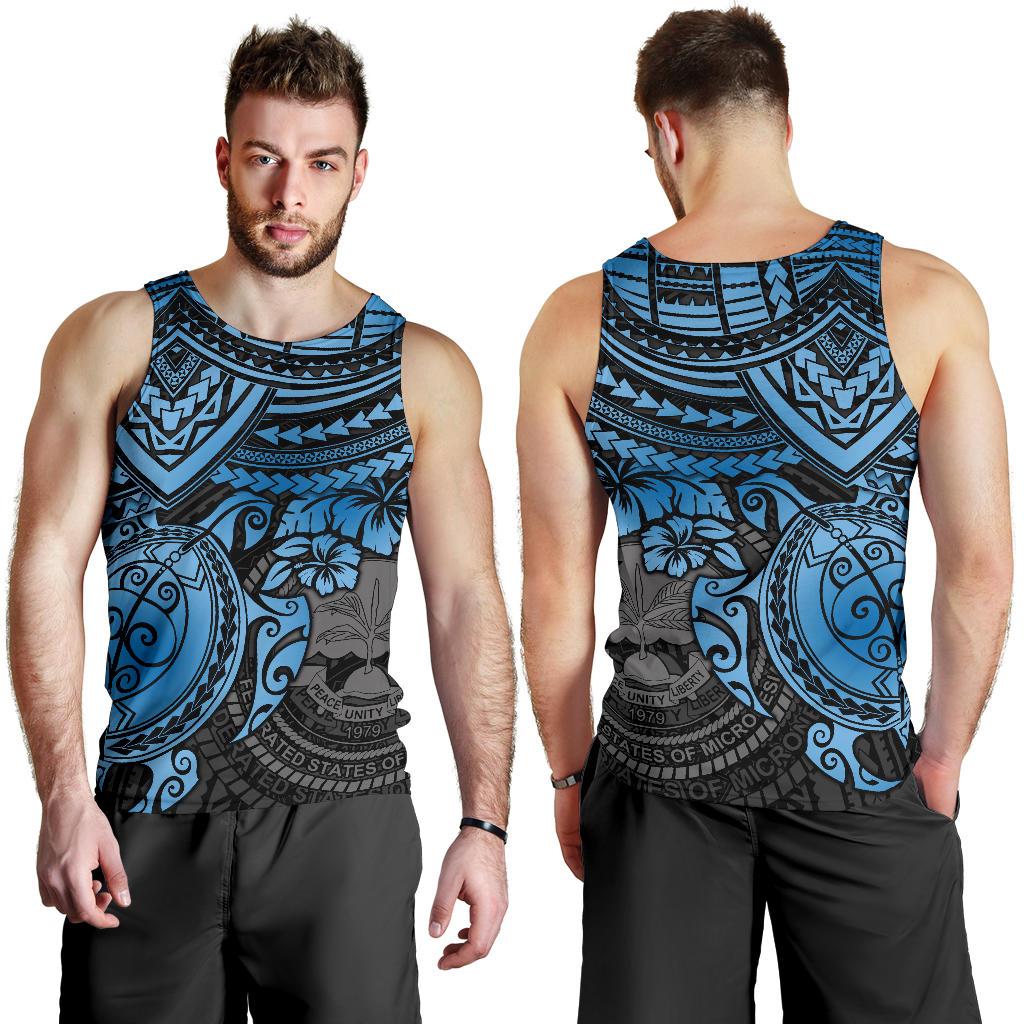 Federated States Of Micronesia Men's Tank - Blue Turtle - Polynesian Pride