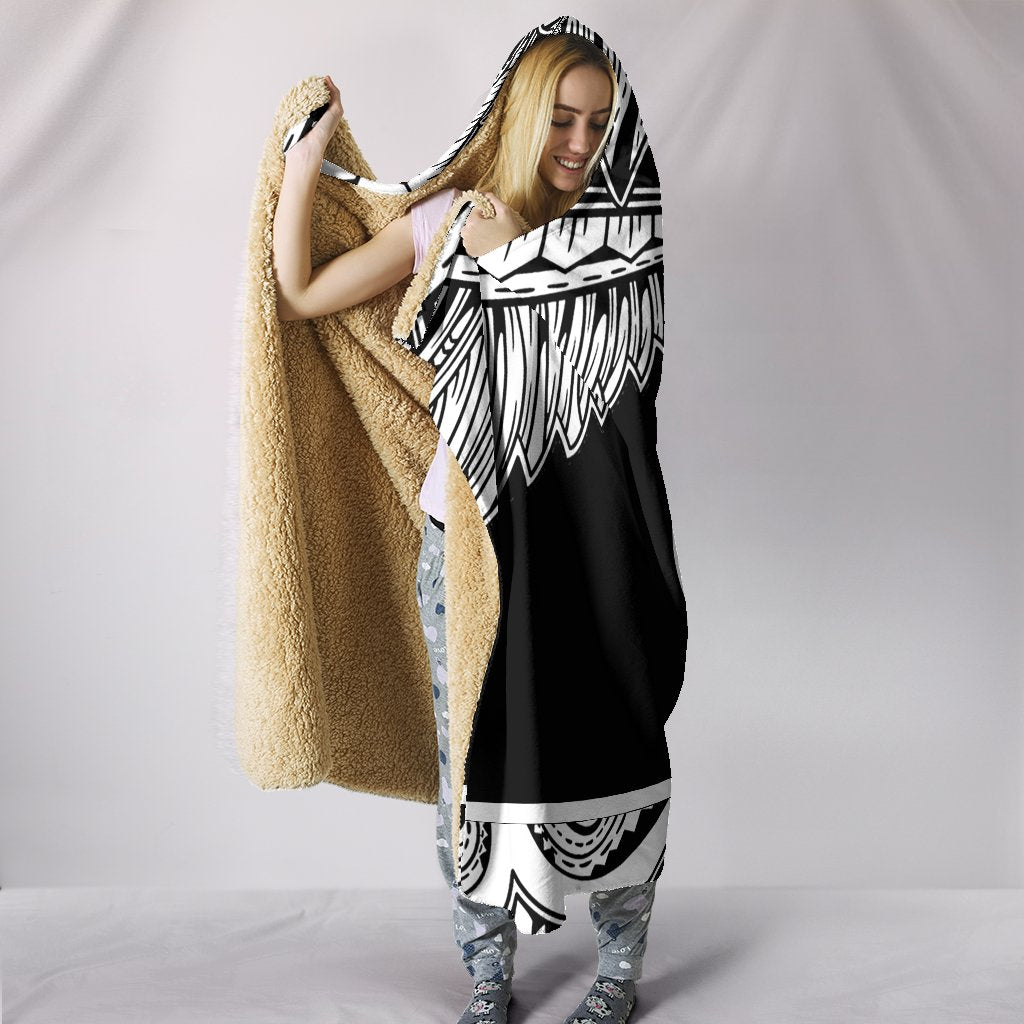 Hawaii Polynesian Hooded Blanket - Hawaii Pride White Version - Polynesian Pride