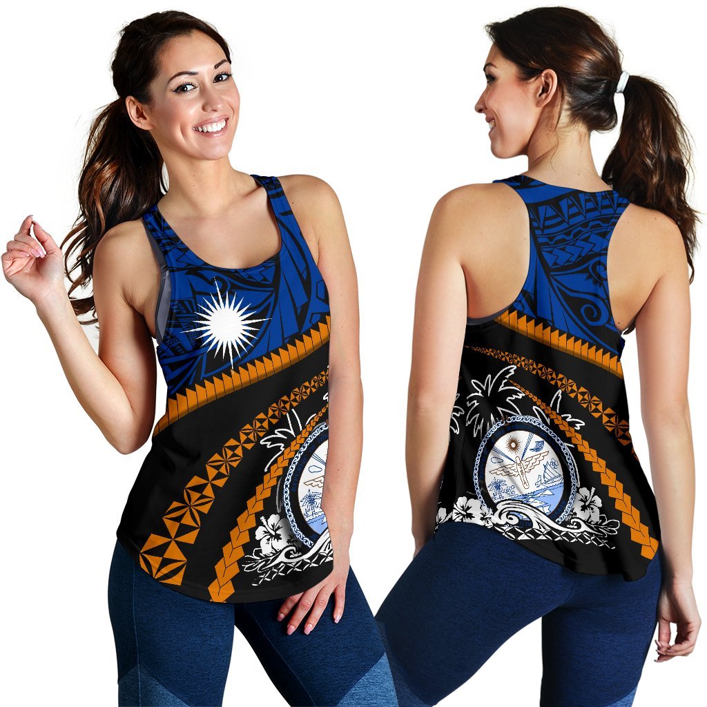 Marshall Islands Women Racerback Tank - Road To Hometown - Polynesian Pride