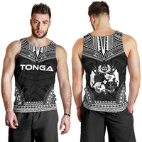 Tonga Men's Tank Top - Polynesian Chief Black Version - Polynesian Pride