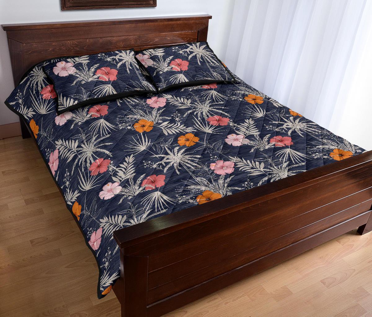 Tropical Grey Quilt Bed Set - Polynesian Pride