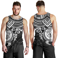 Cook Islands Polynesian Tank Top (Men) - White Turtle - Polynesian Pride