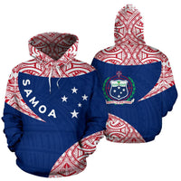 Samoa Hoodie Samoa Coat of Arms Endless 02 Unisex White - Polynesian Pride