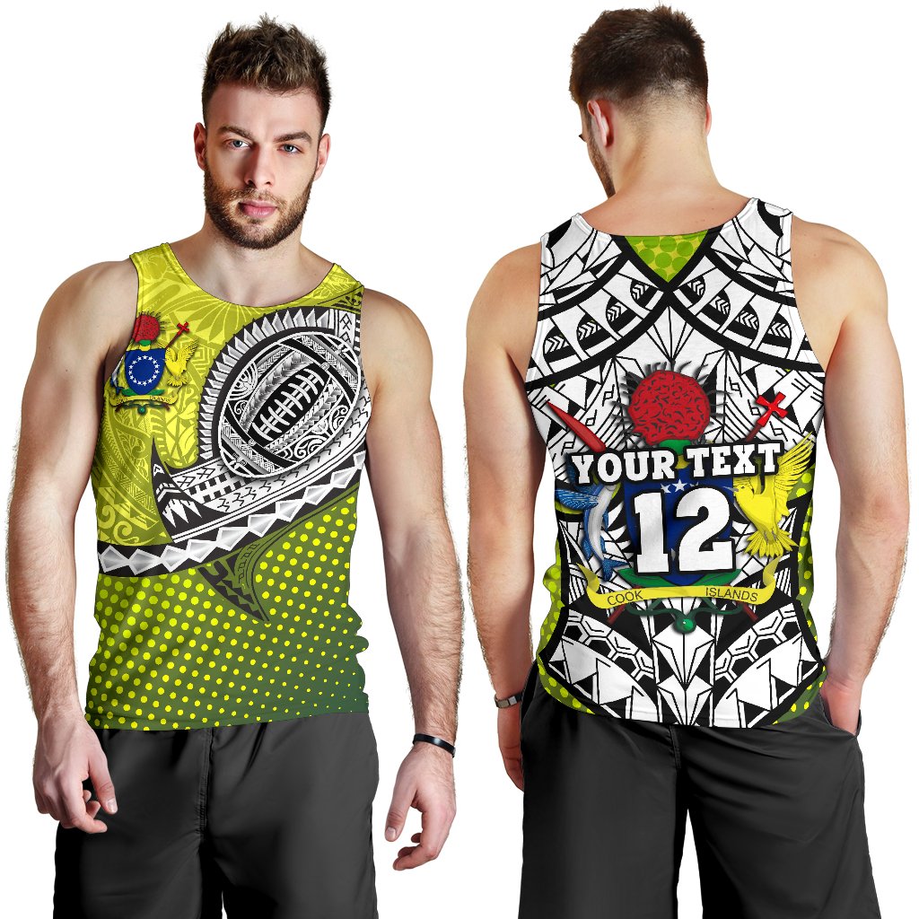 (Custom Personalised) Cook Islands Rugby Men's Tank Top Version Special - Polynesian Pride