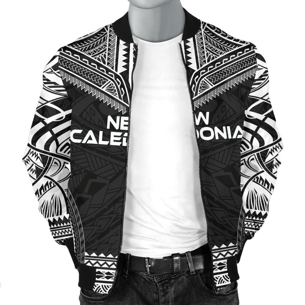 New Caledonia Polynesian Chief Men's Bomber Jacket - Black Version - Polynesian Pride