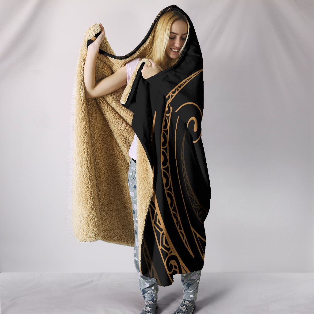 Cook Islands Hooded Blanket - Gold - Frida Style - Polynesian Pride