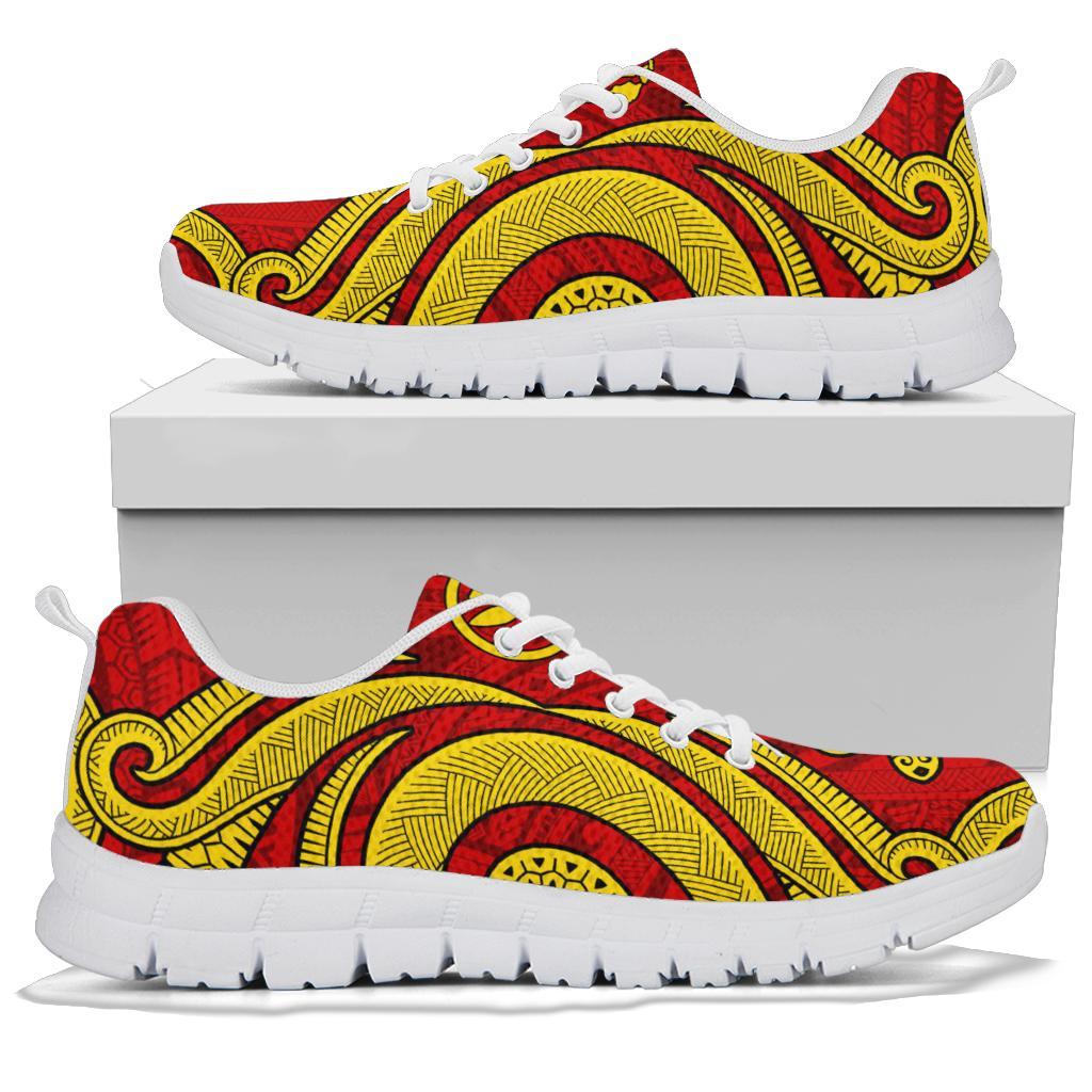 Hawaii Sneakers - Polynesian tentacle Turtle Tattoo (Red) - Polynesian Pride