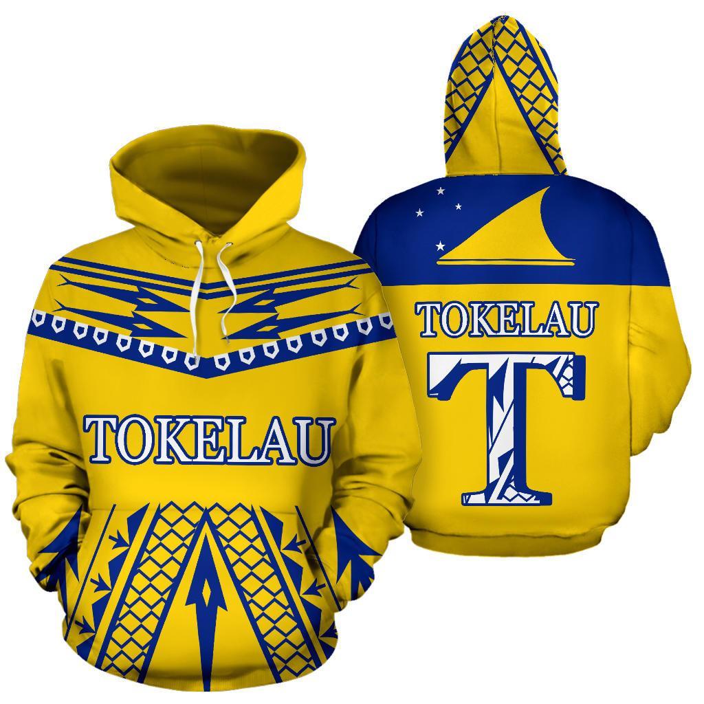 Tokelau All Over Hoodie Flag Version Yellow - Polynesian Pride