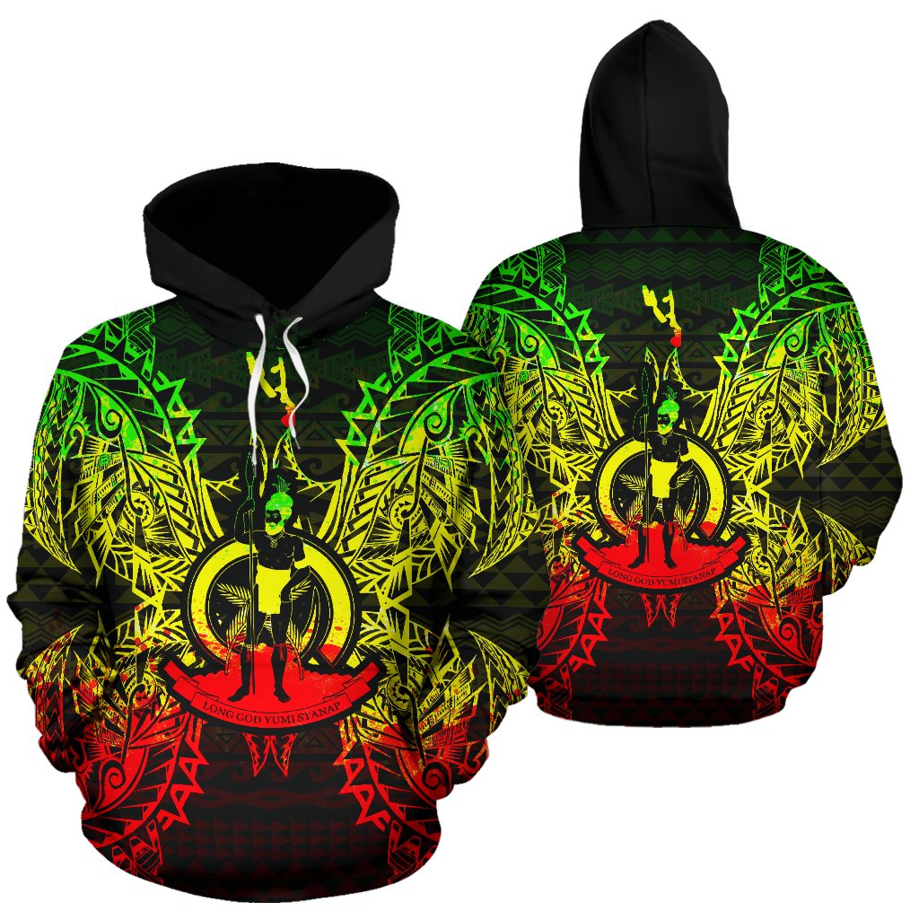 Vanuatu Polynesian ll Over Hoodie Map Reggae Unisex Reggae - Polynesian Pride