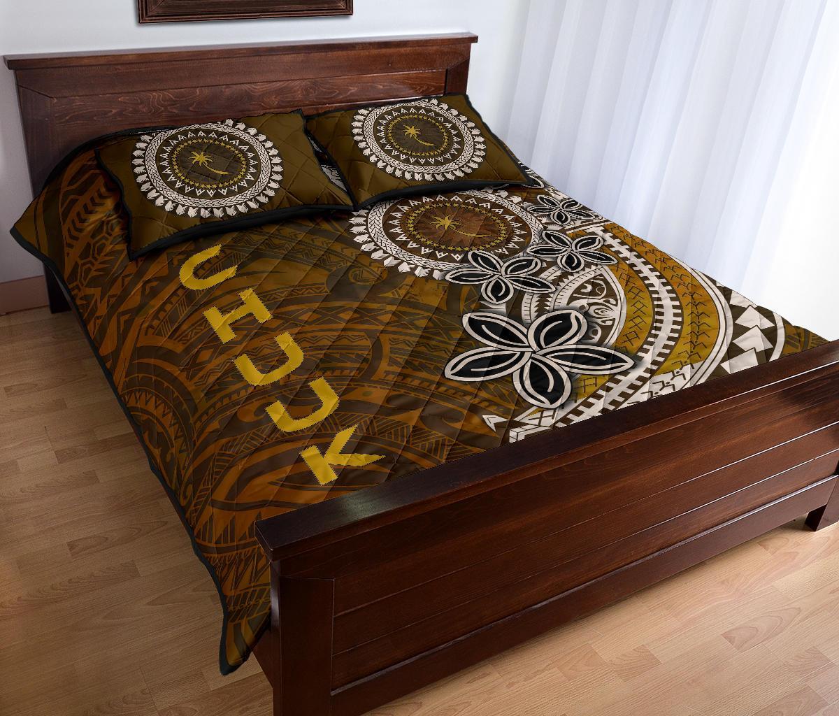 Chuuk Quilt Bed Sets - Polynesian Boar Tusk Brown - Polynesian Pride