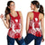 Pohnpei Polynesian Women Tank Top Map Red White - Polynesian Pride