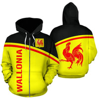 Wallonia All Over Zip up Hoodie Curve Style - Polynesian Pride
