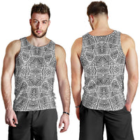 Polynesian Men's Tank Top White And Black White - Polynesian Pride