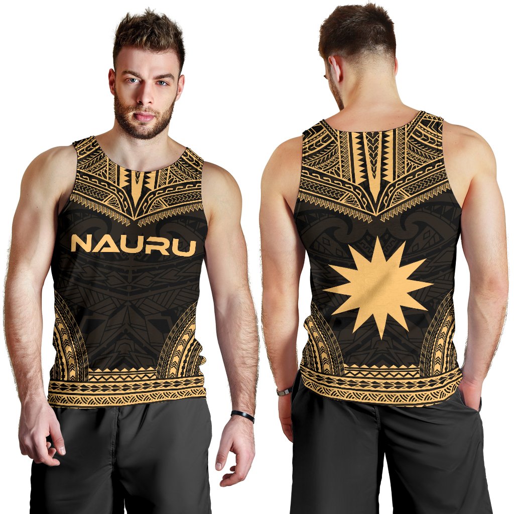 Nauru Men's Tank Top - Polynesian Chief Gold Version - Polynesian Pride