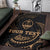 Guam Polynesian Custom Personalised Area Rug - Gold Tribal Wave - Polynesian Pride