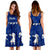 Hawaiian Hula Girls Dance in Blue Midi Dress - Polynesian Pride