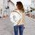 Hawaii Turtle Polynesian Women's Off Shoulder Sweater - Circle Style - AH - Golden 02 - Polynesian Pride