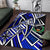 Pohnpei Area Rug - Tribal Flower Special Pattern Blue Color Blue - Polynesian Pride